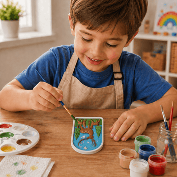 Deer Family Night Plaque DIY Paint Craft | Art & Arrow