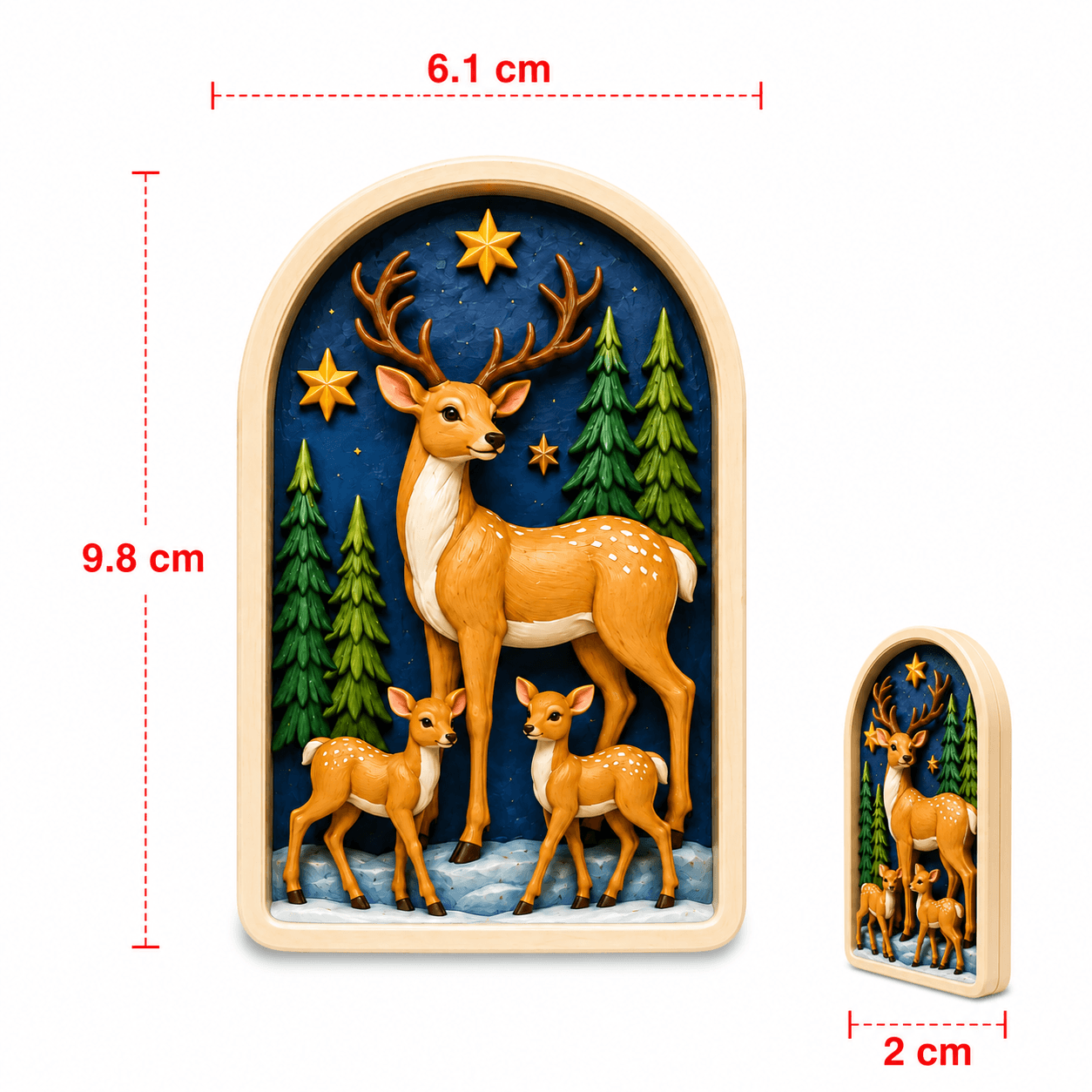 Deer Family Night Plaque DIY Paint Craft | Art & Arrow