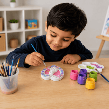 Purple Bunny Heart Floral Plaque DIY Paint Craft | Art & Arrow