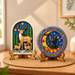 Colourful DIY POP Toys Kit designs featuring a deer forest scene and black cat with crescent moon displayed on stands