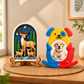 DIY POP toys with deer family forest art and colourful dog photo frame