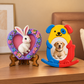 DIY POP toys with floral bunny heart and colourful dog photo frame