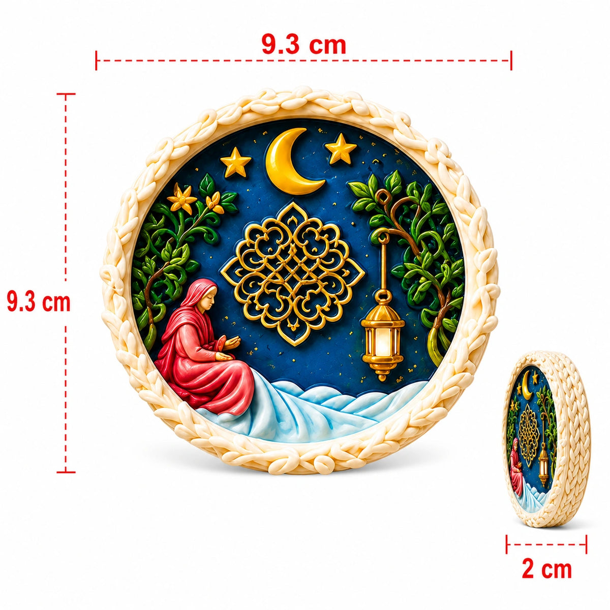 Colourful moon and lantern DIY craft with size
