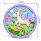 Round unicorn painting craft with size 