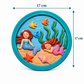 Round mermaid underwater DIY craft plaque with size 