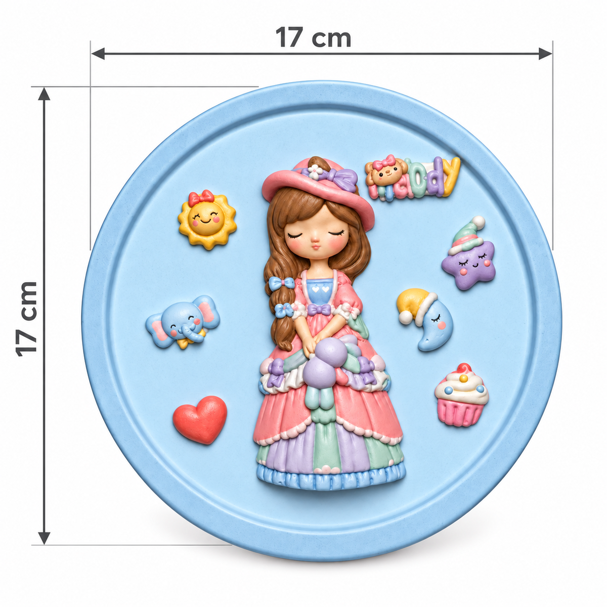 girl character DIY POP craft with size