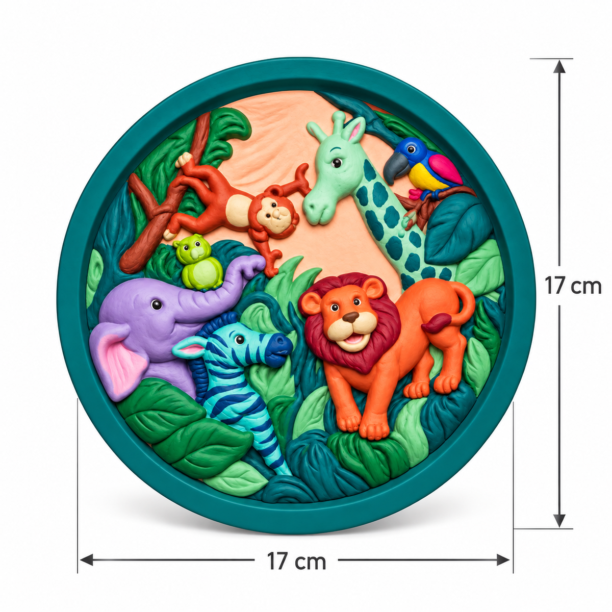 jungle animal DIY craft with size 