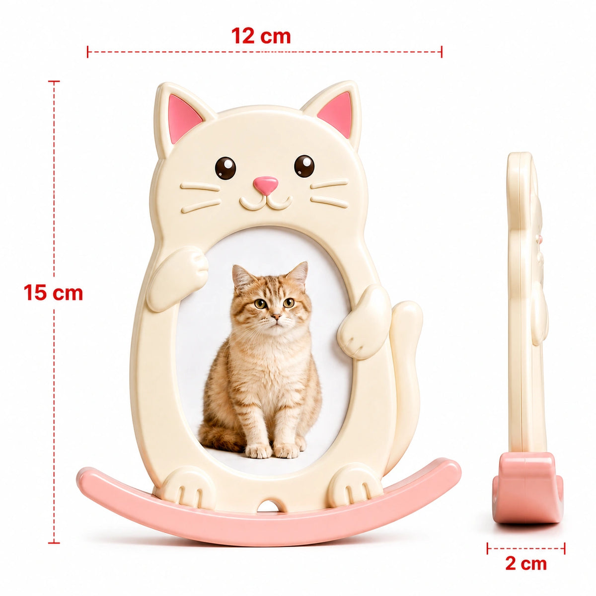 Cat photo frame with size 
