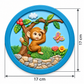 Round monkey tree DIY craft plaque with size