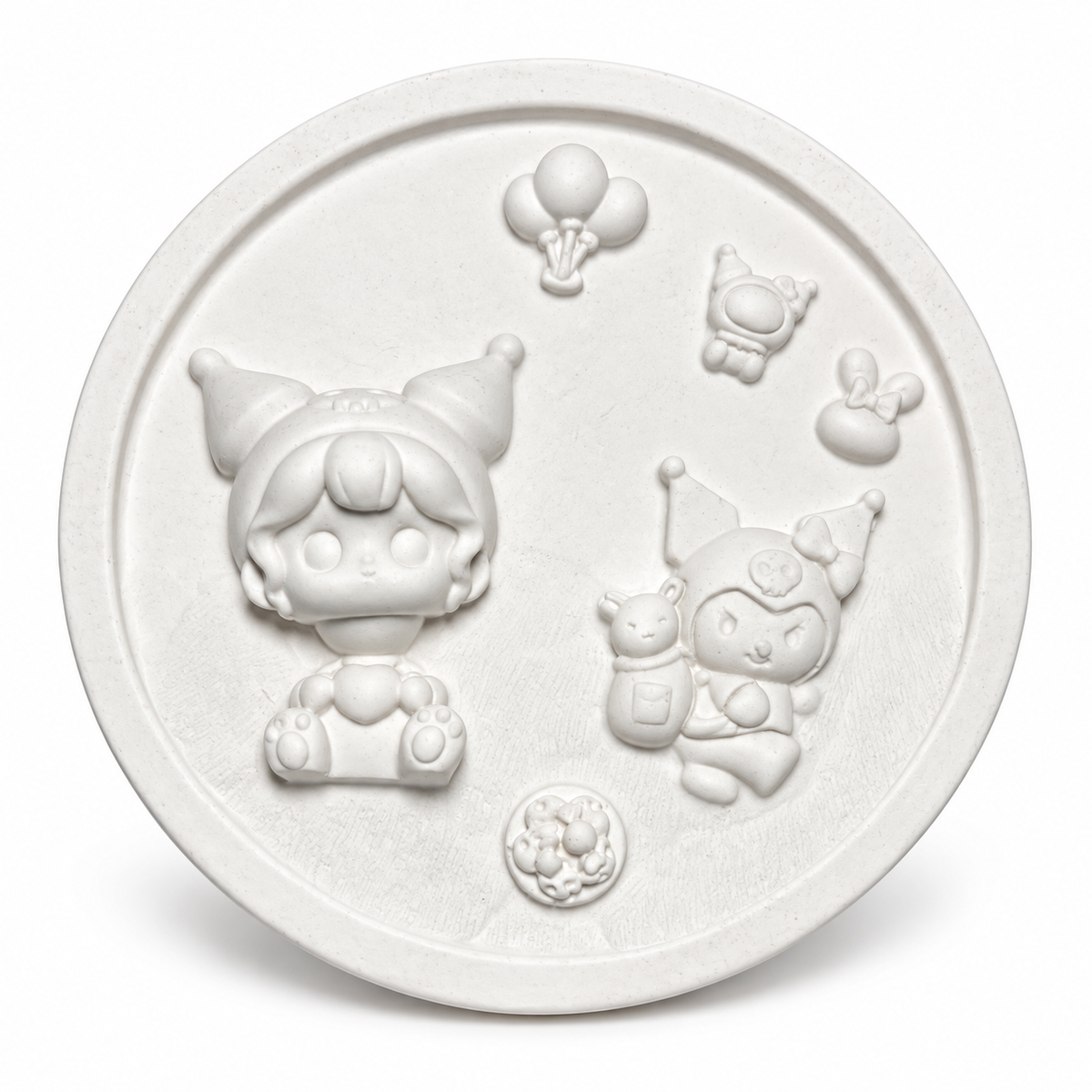 Annabelle Doll and Character DIY POP craft kit in an unpainted white finish showing raised character details