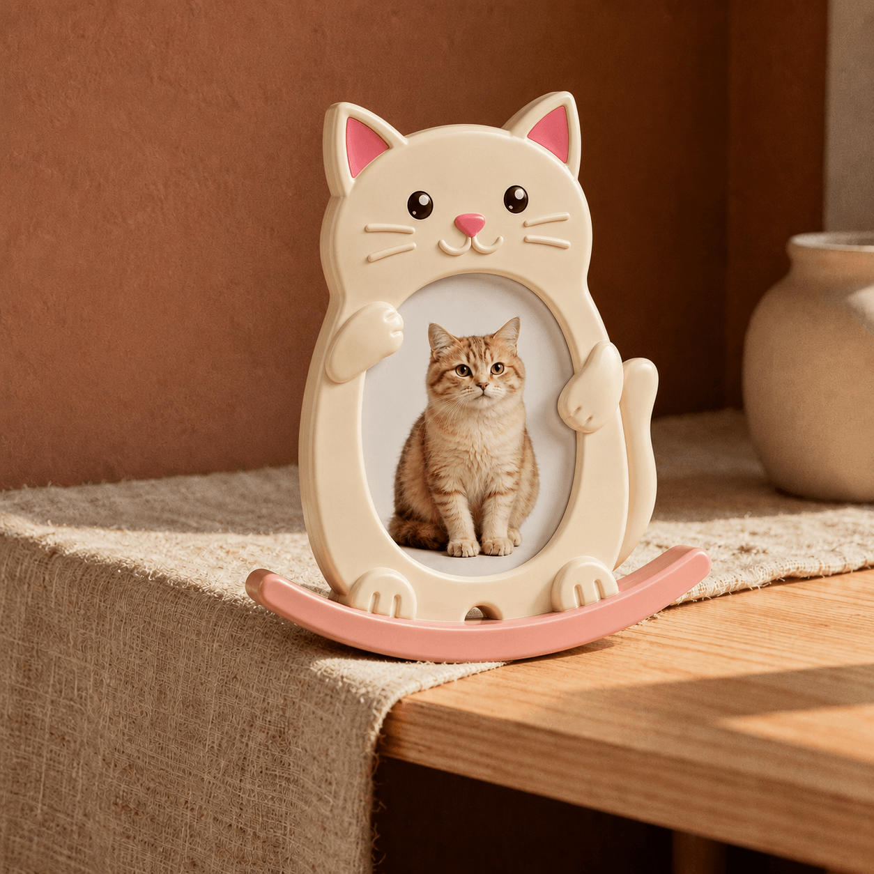 Cat Rocking Photo Frame DIY Paint Craft | Art & Arrow