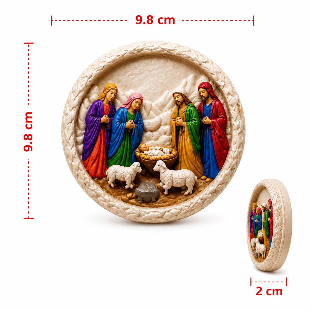 Nativity Relief Plaque – Four Figures DIY Paint Craft | Art & Arrow