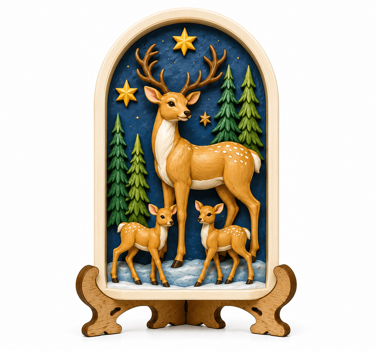 Deer Family Night Plaque DIY Paint Craft | Art & Arrow