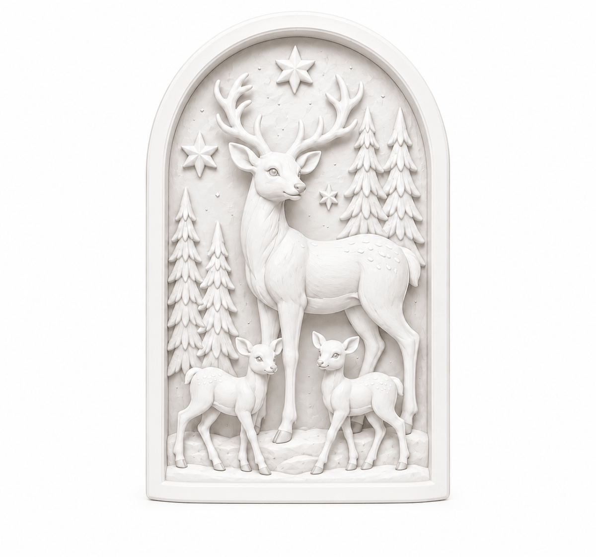 Deer Family Night Plaque DIY Paint Craft | Art & Arrow