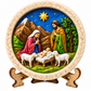 Nativity Landscape Round Plaque DIY Paint Craft | Art & Arrow