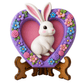 Purple Bunny Heart Floral Plaque DIY Paint Craft | Art & Arrow