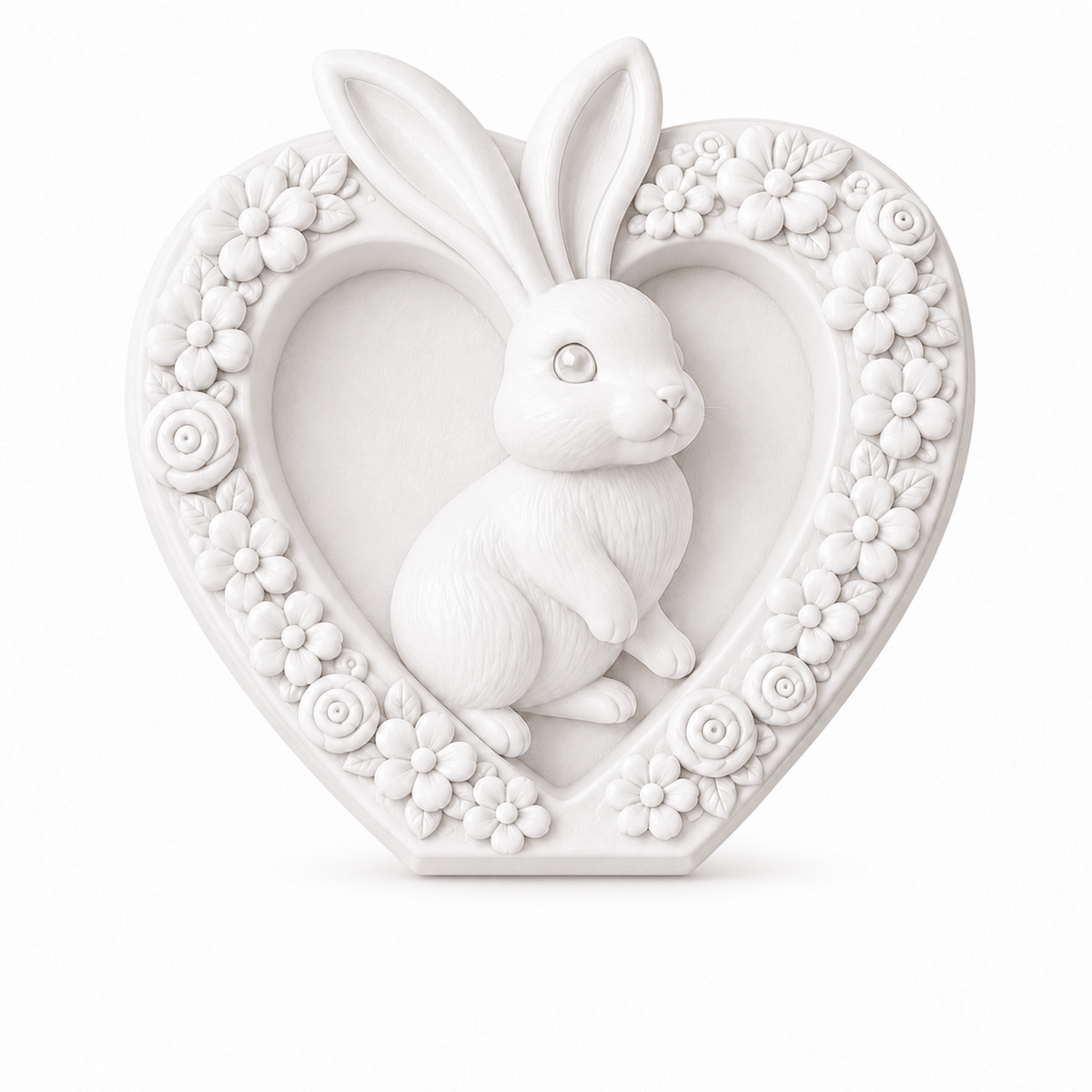 Purple Bunny Heart Floral Plaque DIY Paint Craft | Art & Arrow