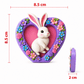 Purple Bunny Heart Floral Plaque DIY Paint Craft | Art & Arrow