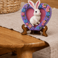 Purple Bunny Heart Floral Plaque DIY Paint Craft | Art & Arrow