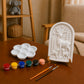DIY deer family forest craft kit with paint pots, palette and brushes