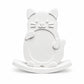 Unpainted white cat rocking photo frame