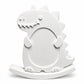 Unpainted white dinosaur rocking photo frame