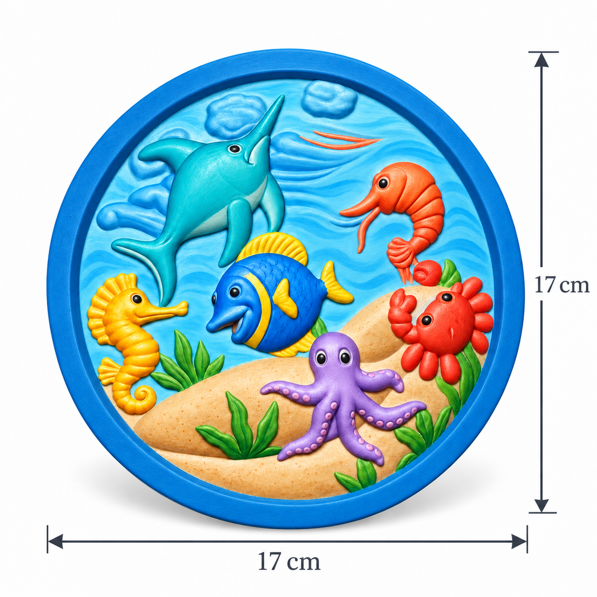 Round DIY ocean craft plaque with size 