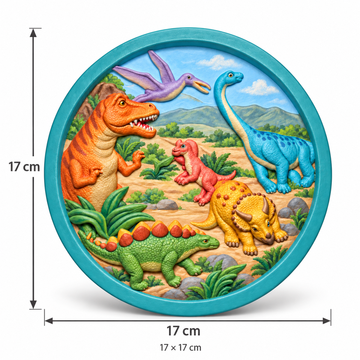 dinosaur DIY craft with size 