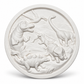 Unpainted white dinosaur DIY craft mould with detailed T-Rex, Stegosaurus and prehistoric designs